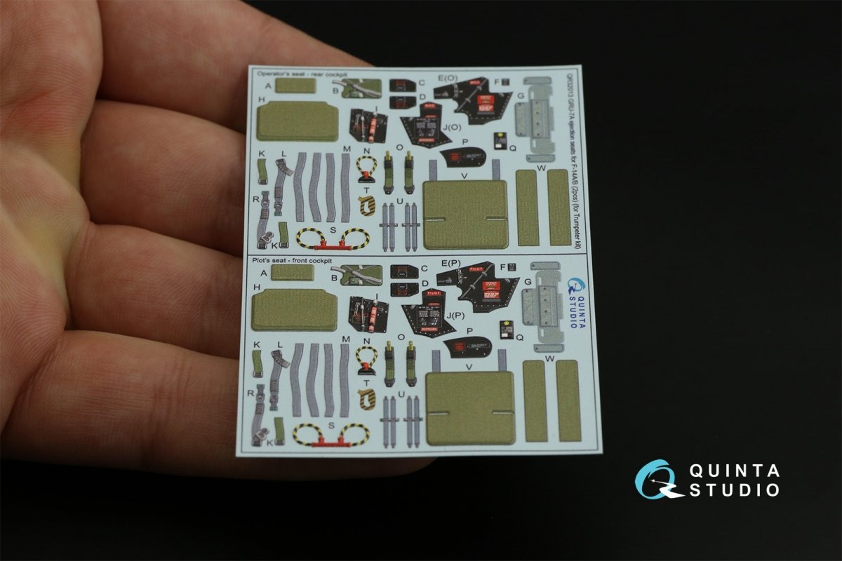 Quinta Studio QR32013 Sièges éjectables GRU-7A pour F-14A/B (2 pièces) (Trumpeter) 1/32 – Bild 8