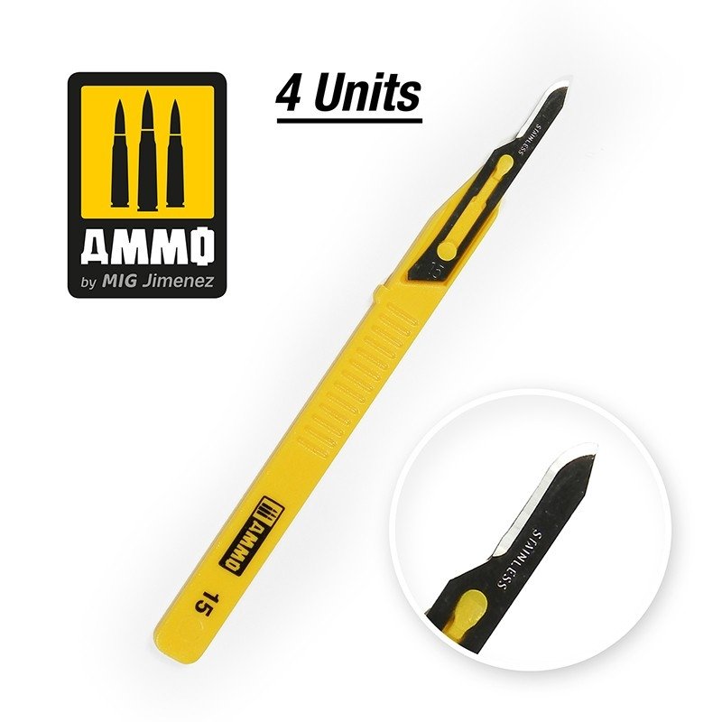 Munitions pour pistolet Mig 8689 Mini Blade Curved - 4 pièces