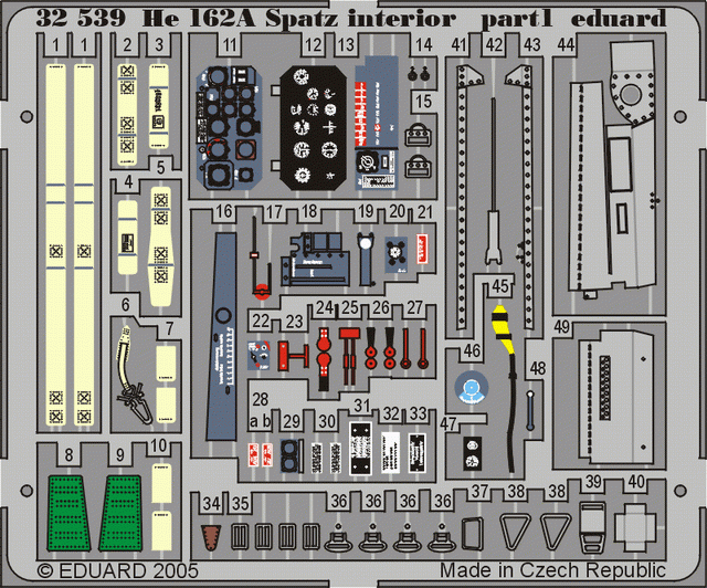 Intérieur du He 162A Spatz Eduard 32539 au 1/32 REVELL – Bild 3