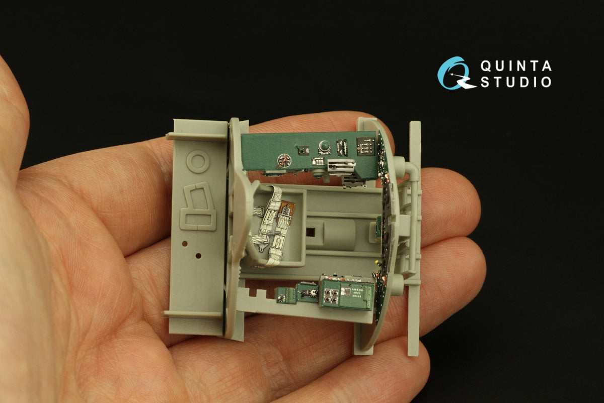 Intérieur coloré imprimé en 3D sur papier décalcomanie pour F4F-4 Wildcat (Trumpeter) de Quinta Studio QD32185, échelle 1/32 – Bild 10