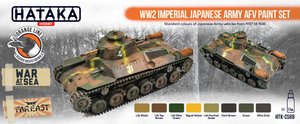 Hataka HTK-CS69 ORANGE LINE – Set de peinture pour véhicules blindés de l&amp;#39;armée impériale japonaise de la Seconde Guerre mondiale (8 x 17 ml) – Bild 2