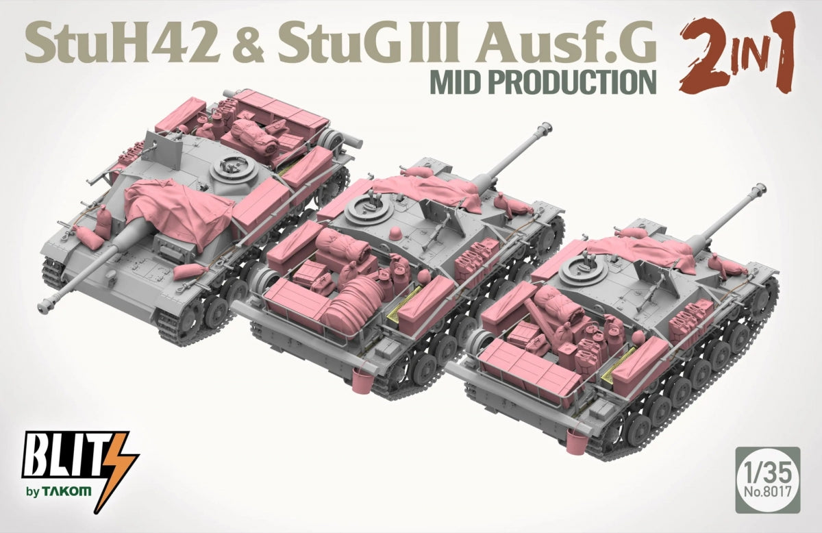 Takom 8017 StuH 42 StuG III Ausf. G Mid Production 2 en 1 1/35 – image 4