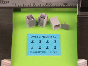 Boîtes de munitions Master GM-35-071 D68375 (50 cartouches) pour fusil Browning M2 .50 - utilisées au début de la Seconde Guerre mondiale (6 pièces) - OUVERTES 1/35 – immagine 2