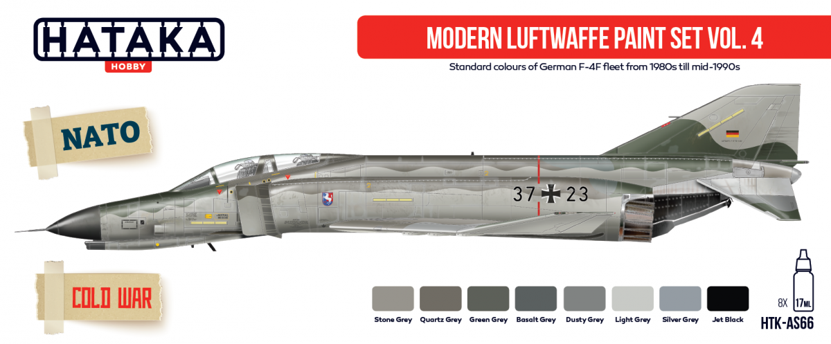 Hataka HTK-AS66 Ensemble de peinture moderne Luftwaffe vol. 4 (8x17ml)
