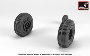Roues Armory Models AW32311 AH-64 Apache avec pneus lestés, moyeux lisses 1/32 – immagine 4