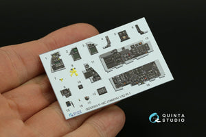 Intérieur imprimé en 3D et coloré sur papier décalcomanie Quinta Studio QDS-32003 F-16C (Tamiya) (petite version) 1/32 – image 9