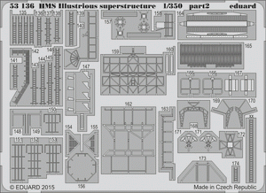 Eduard 53136 Superstructure du HMS Illustrious AIRFIX 1/350