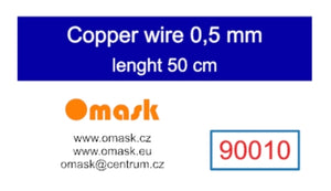 Fil de cuivre Omask 90010, diamètre 0,5 mm, longueur 50 cm