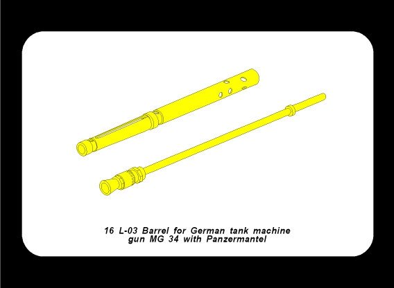 Canon tourné Aber 16L-03 pour mitrailleuse de char allemande MG34 1/16 – Bild 5