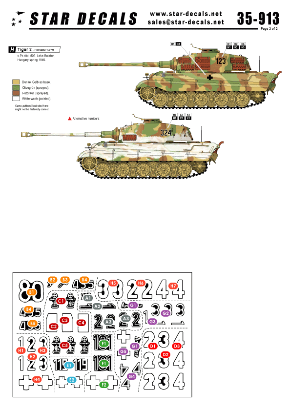 Star Decals 35-913 Chars allemands en Hongrie 1945 1/35 – image 2