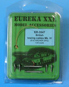 Câbles de remorquage Eureka XXL ER-3547 pour canon automoteur Mark IV Archer SPG 1/35