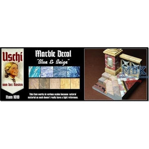 Uschi van der Rosten 1019 Horten Marbel Autocollant Bleu/Beige 1/35