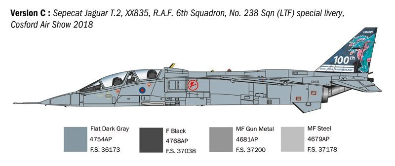 Italeri 1470 Jaguar T.2 RAF Trainer 1/72 – immagine 6