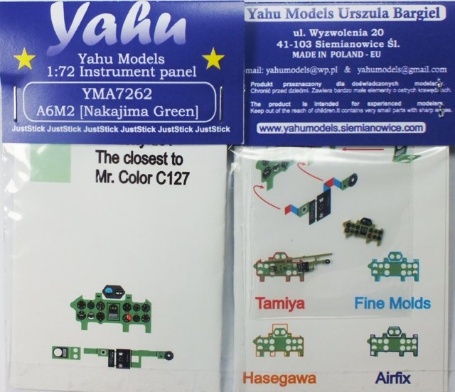 Yahu YMA7262 A6M2 Nakajima Vert (Tamyia / Airfix / Hasegawa / FM) 1/72