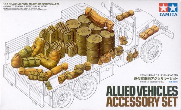 Tamiya 35229 Ensemble d&amp;#39;accessoires pour véhicules alliés (1/35)
