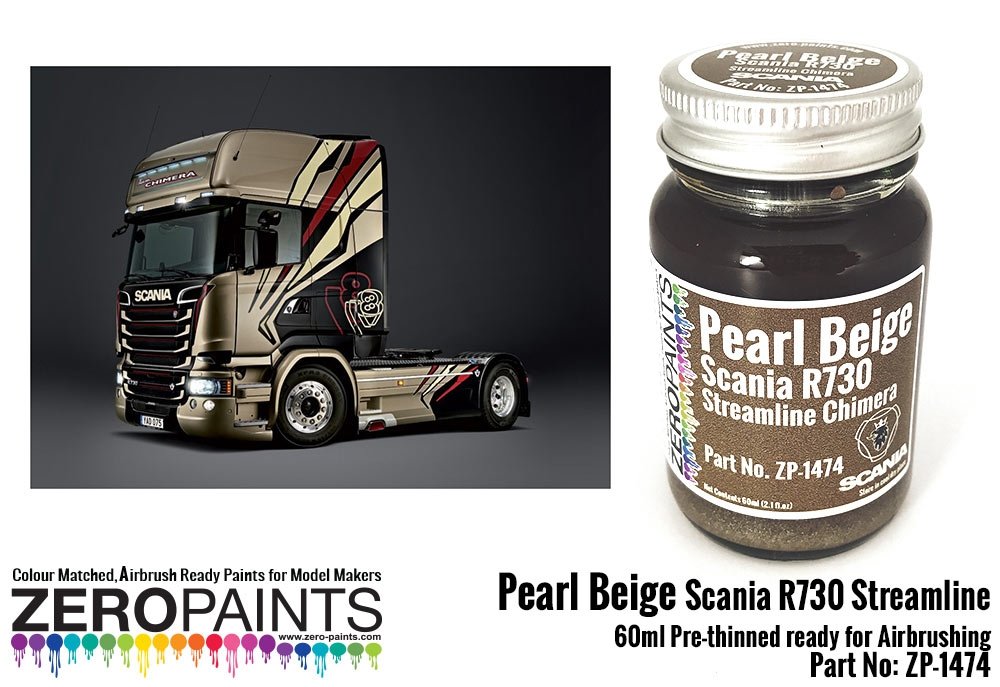 Peinture Zero Paints ZP-1474 Beige nacré (Scania R730 Streamline Chimera) 60 ml