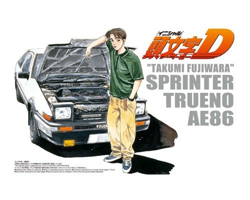 Aoshima 00320 TAKUMI FUJIWARA 86 TRUENO COMICS VOL.1 VER. (TOYOTA)1/24