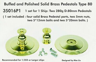 Pontos 35016P1 Socles en laiton massif poli, type 80, pour maquettes de bateaux