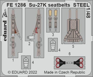 Ceintures de sécurité Eduard FE1286 Su-27K STEEL MINIBASE 1/48
