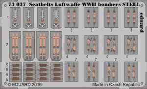 Ceintures de sécurité Eduard 73037, bombardiers de la Luftwaffe, Seconde Guerre mondiale, acier, échelle 1/72
