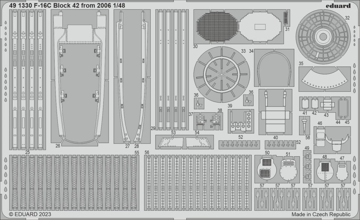 Eduard 491330 F-16C Block 42 de 2006 KINETIC MODEL 1/48  – image 2