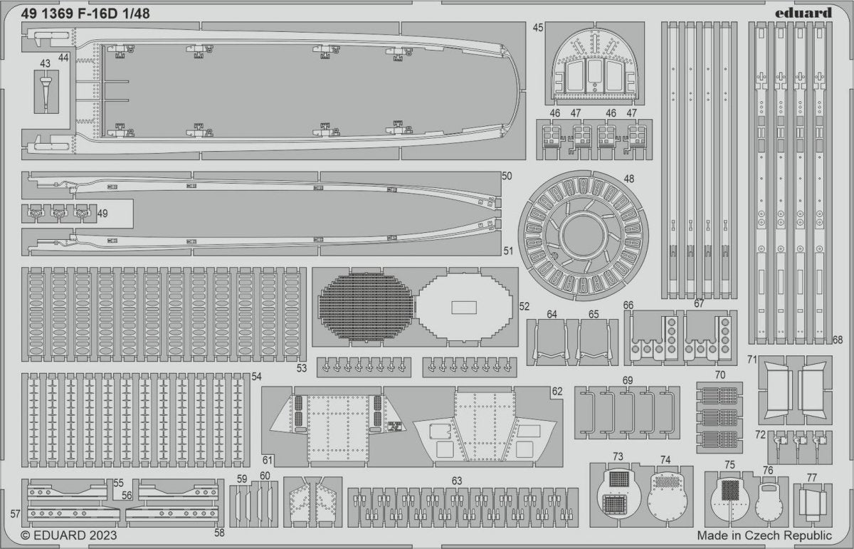 Eduard 491369 F-16D Block 30 KINETIC MODEL 1/48 – immagine 2