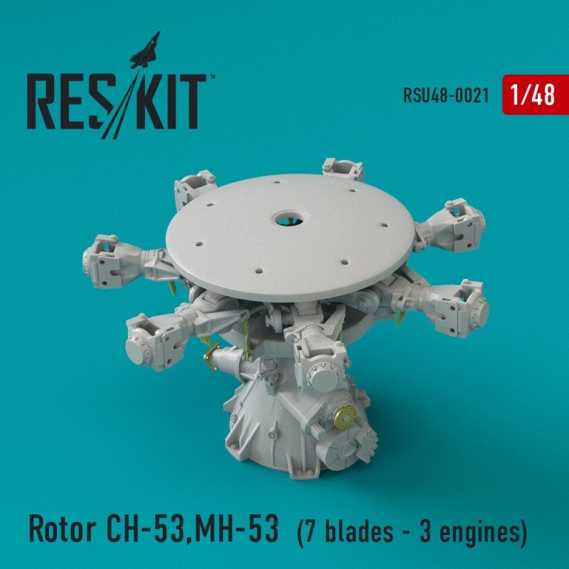 RESKIT RSU48-0021 Rotor CH-53 Super Stallion, MH-53E Sea Dragon (7 pales - 3 moteurs) 1/48