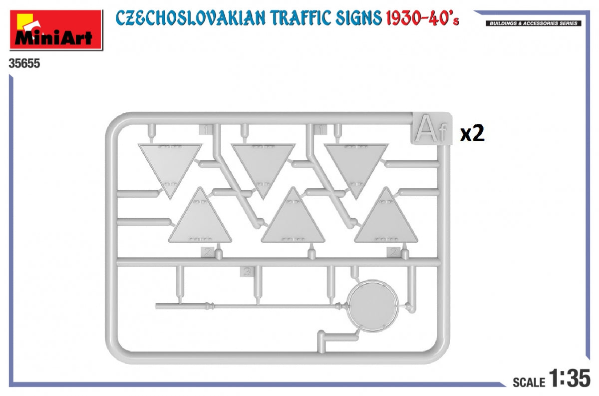 Miniart 35655 Panneaux de signalisation tchécoslovaques des années 1930-1940, échelle 1/35 – image 5