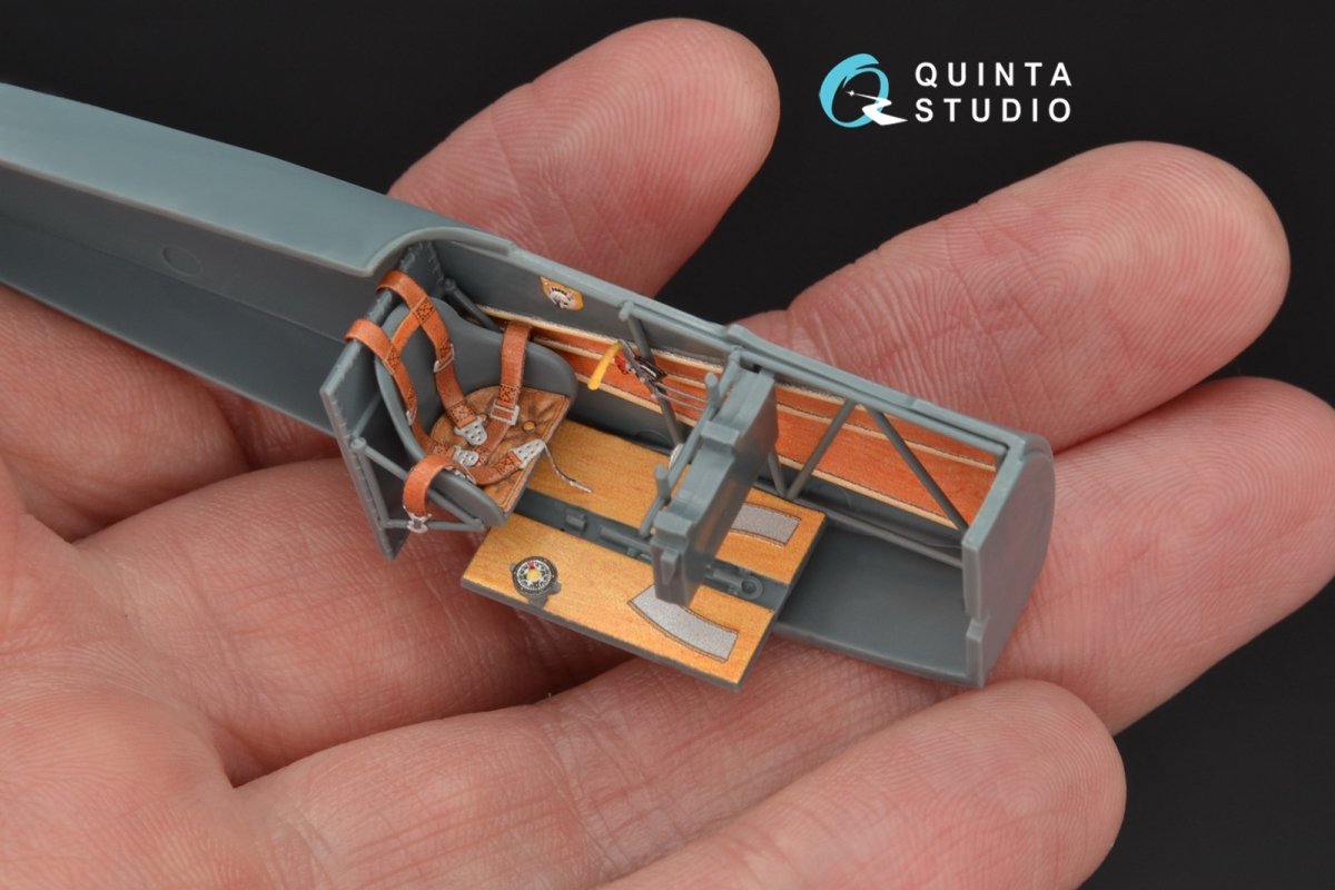 Intérieur imprimé en 3D et coloré sur papier décalcomanie Quinta Studio QD48158 pour Fokker Dr.1 (pour kit Eduard) au 1/48 – image 4