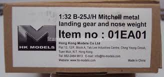 Train d&amp;#39;atterrissage et lest Mitchell B-25H/J HK Models 01EA01 (pour maquettes B-25 de HK Models) 1/32 – image 2