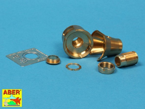 Aber 16L-08 Frein de bouche ancien pour le canon des premiers chars Tiger I et Tiger II (tourelle Porsche) / Frein de bouche ancien pour le canon de 8,8 cm des Tiger I et Tiger II (tourelle Porsche) allemands, échelle 1/16 – image 4