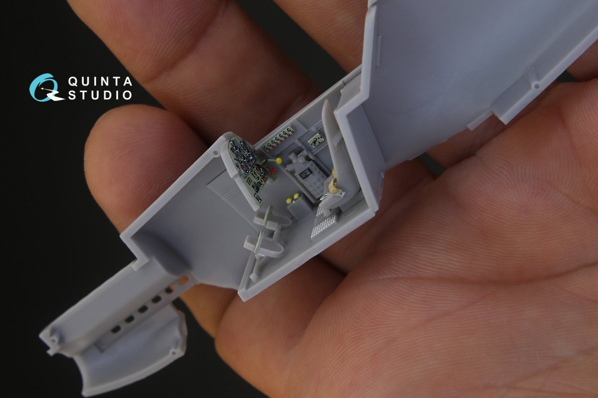 Intérieur imprimé en 3D et coloré sur papier décalcomanie Quinta Studio QD48105 Bf 109C/D (pour kit Modelsvit) 1/48 – image 9
