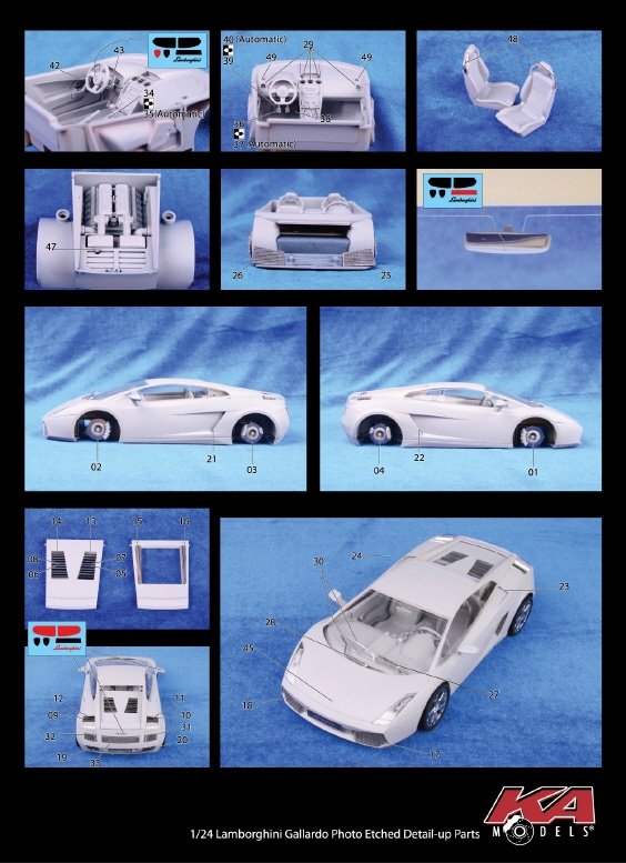 KA Models KE-24032 Lamborghini GALLARDO PIÈCE GRAVÉE DÉTAILLÉE 1/24 – image 2