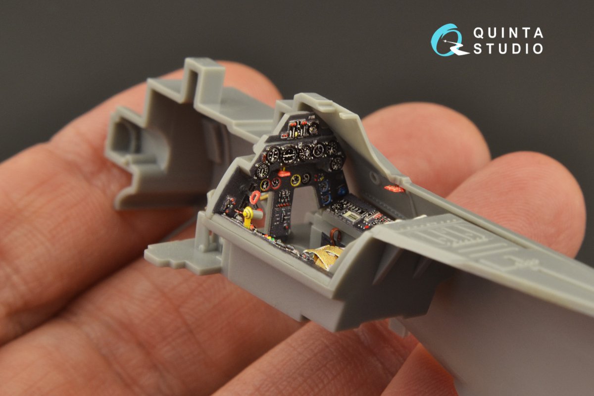 Intérieur imprimé en 3D et coloré sur papier décalcomanie Quinta Studio QD48265 Fw 190A-8 (Hasegawa) 1/48 – immagine 6