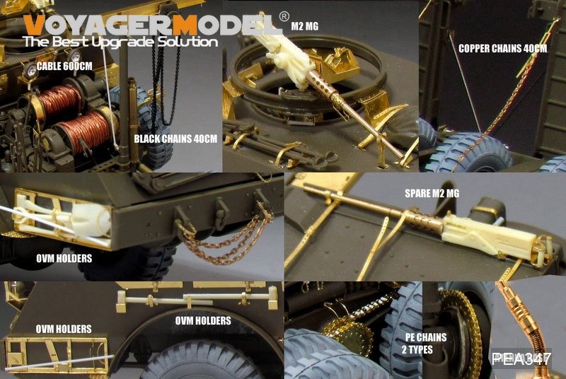 Pièces supplémentaires pour le véhicule de dépannage américain M26 de la Seconde Guerre mondiale Voyager Model PEA347 (pour TAMIYA 35230/35244) à l&amp;#39;échelle 1/35 – immagine 3
