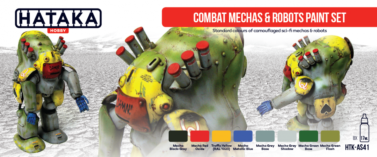 Kit de peinture Hataka HTK-AS41 pour méchas et robots de combat