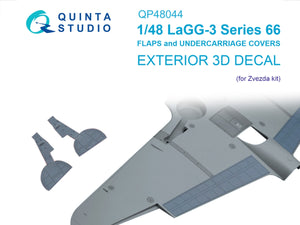 Quinta Studio QP48044 LaGG-3 Série 66 Volets et caches de train d&amp;#39;atterrissage (Zvezda) 1/48