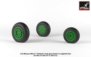 Armory Models AW32009 Roues Fishbed pour Mikoyan MiG-21 avec pneus lestés, échelle 1/32 (début de production) – image 6