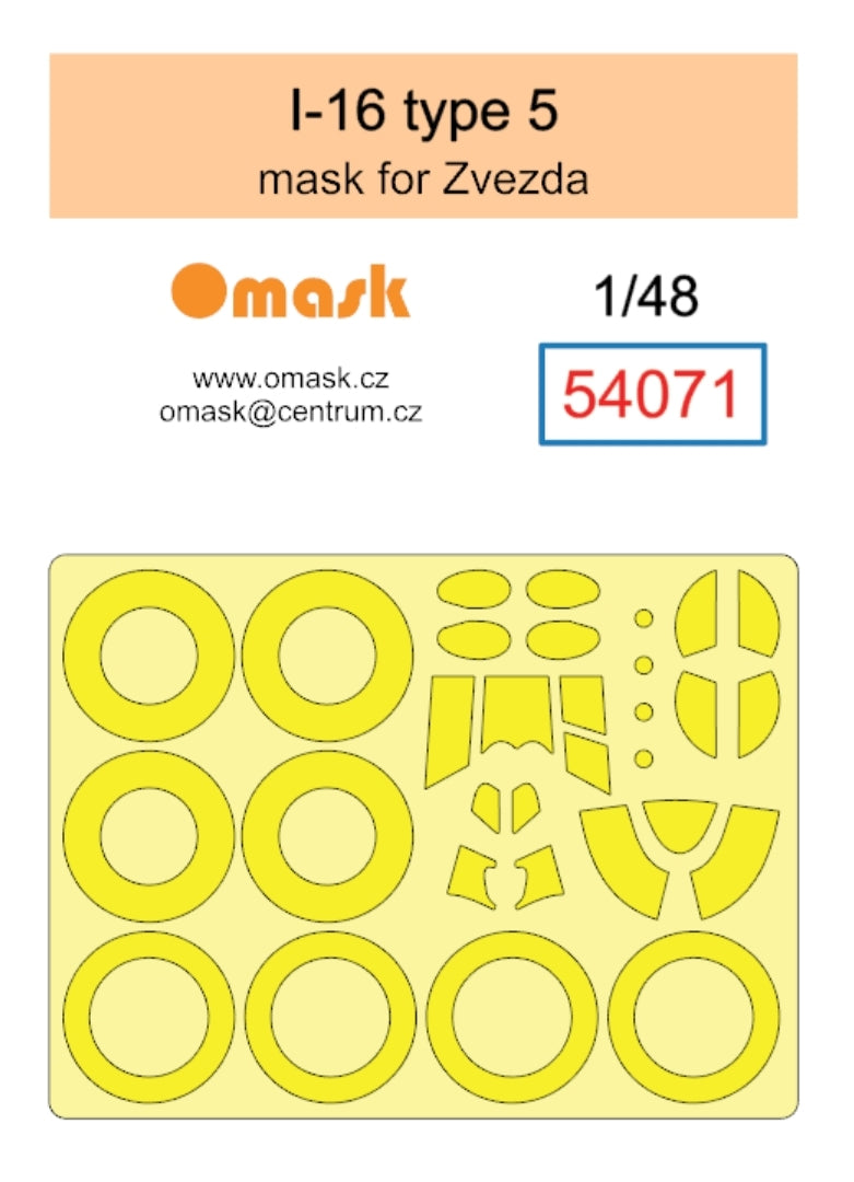 Masque Omask 54071 I-16 type 5 (pour Zvezda) 1/48