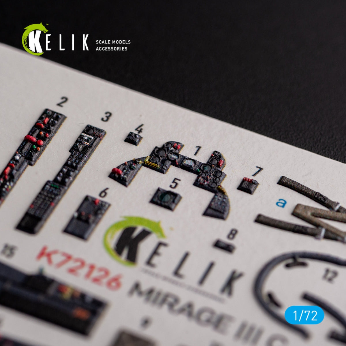 KELIK K72126 MIRAGE III C - décalcomanies 3D intérieures pour maquette Modelsvit au 1/72 – imagen 3