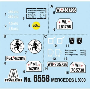Italeri 6558 MERCEDES BENZ L3000 S 1/35  – image 5