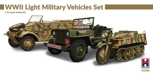 Hobby 2000 72705 Coffret de véhicules militaires légers de la Seconde Guerre mondiale – Academy + CARTOGRAF 1/72
