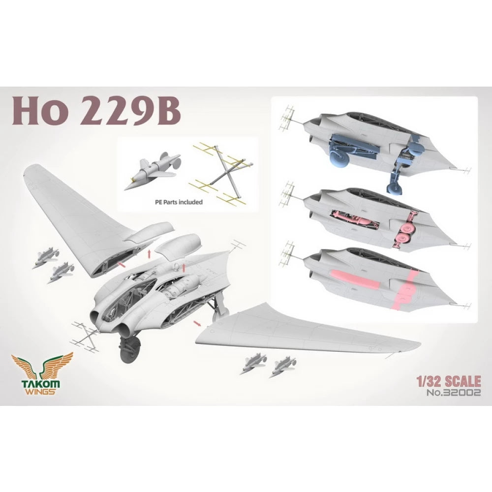 Takom 32001W Coffret Ho 229 - Ho 229A + Ho 229B + Ho 229 Pilot (Edition Limitée) 1/32  – image 9