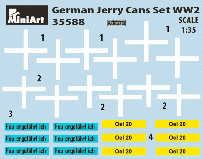 MiniArt 35588 Ensemble de jerricans allemands Seconde Guerre mondiale 1/35 – Bild 6