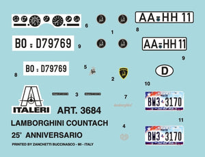 Italeri 3684 LAMBORGHINI COUNTACH 25e anniversaire 1/24 – immagine 3