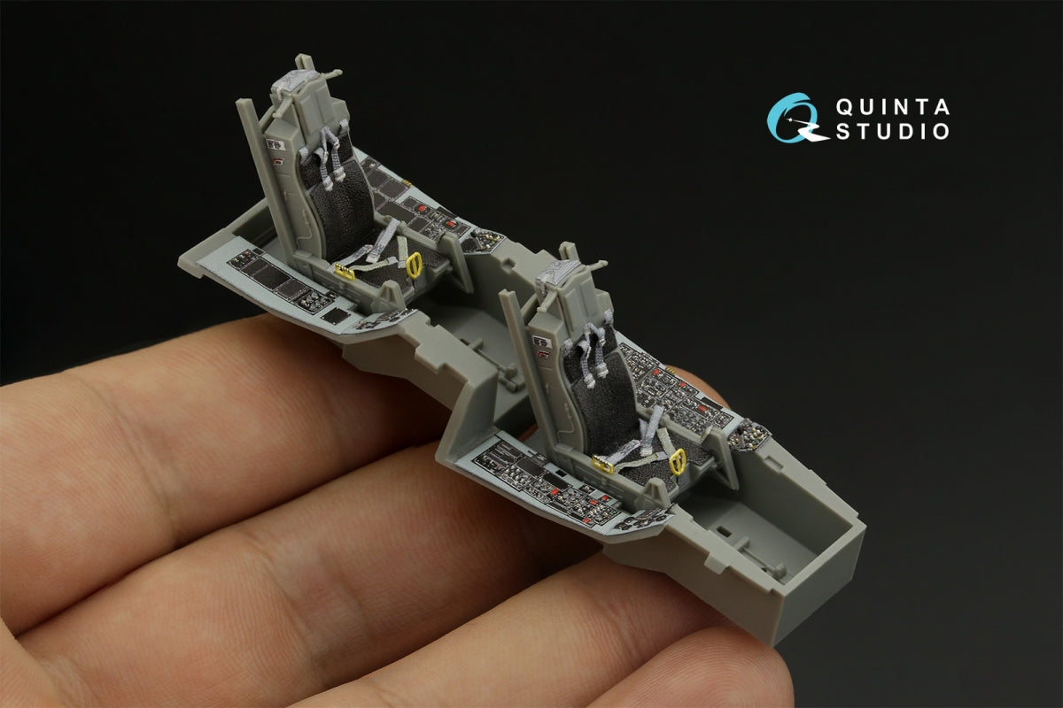 Intérieur imprimé en 3D et coloré pour le F-16D Block 30 de Quinta Studio QD48418 (outillage Kinetic 2022), échelle 1/48 – immagine 12