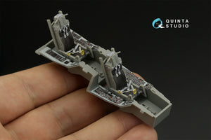 Intérieur imprimé en 3D et coloré pour le F-16D Block 30 de Quinta Studio QD48418 (outillage Kinetic 2022), échelle 1/48 – immagine 12