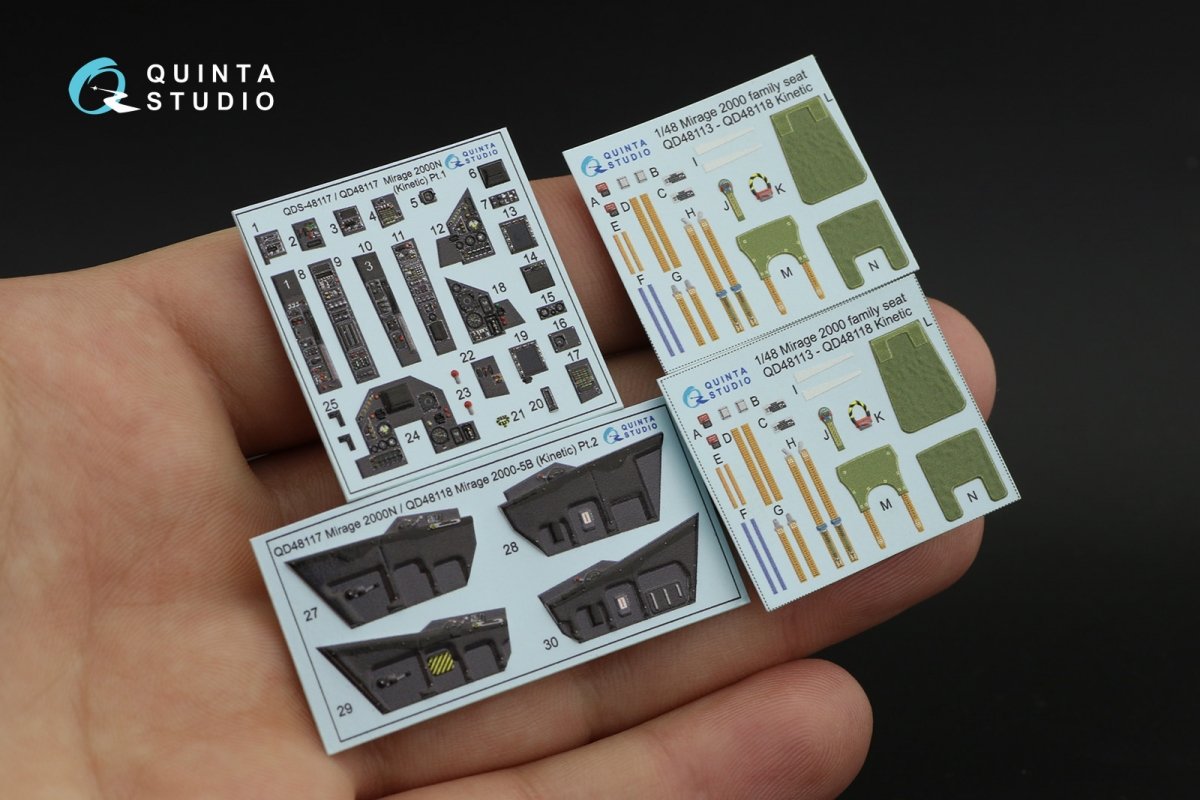 Intérieur imprimé en 3D et coloré sur papier décalcomanie Quinta Studio QD48117 Mirage 2000N (Kinetic) 1/48 – immagine 15