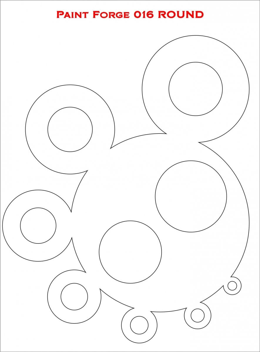 Pochoir Paint Forge PFST016M - Rond – imagen 2
