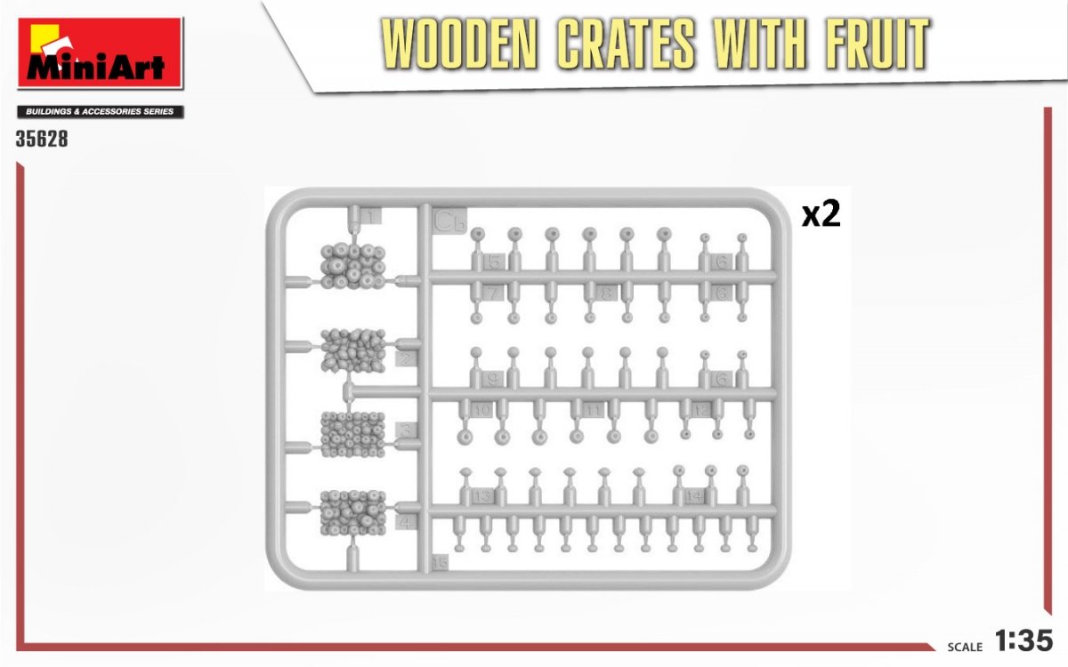 MiniArt 35628 CAISSES EN BOIS AVEC FRUITS 1/35 – imagen 3